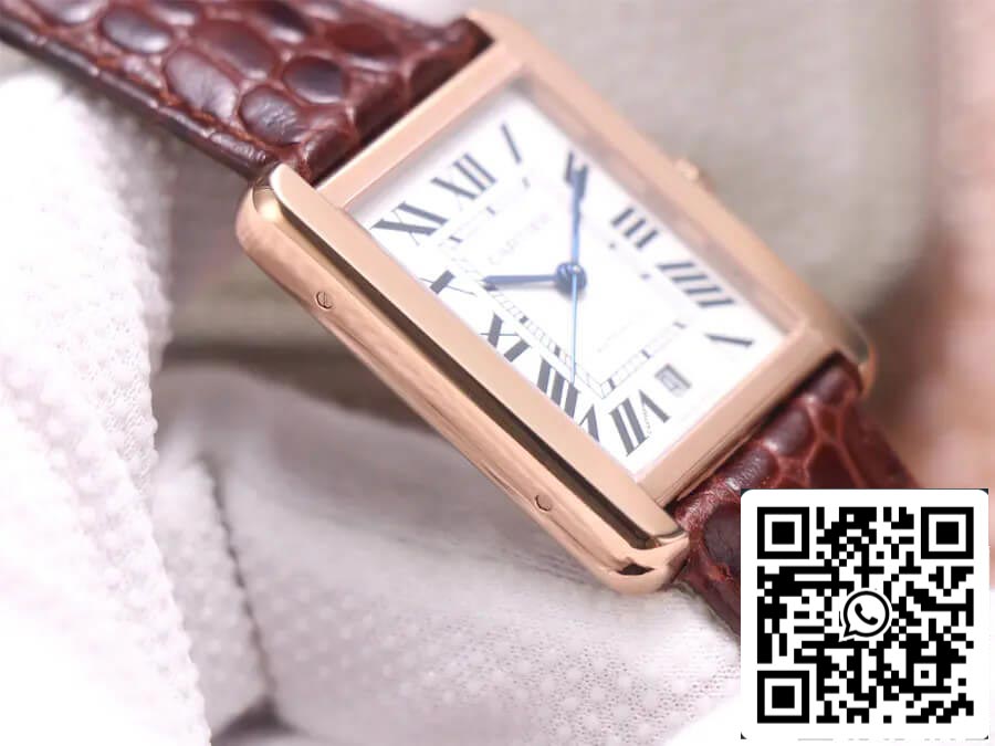 Cartier Tank W5200026 1:1 Best Edition V9 Factory Rose Gold US Replica Watch