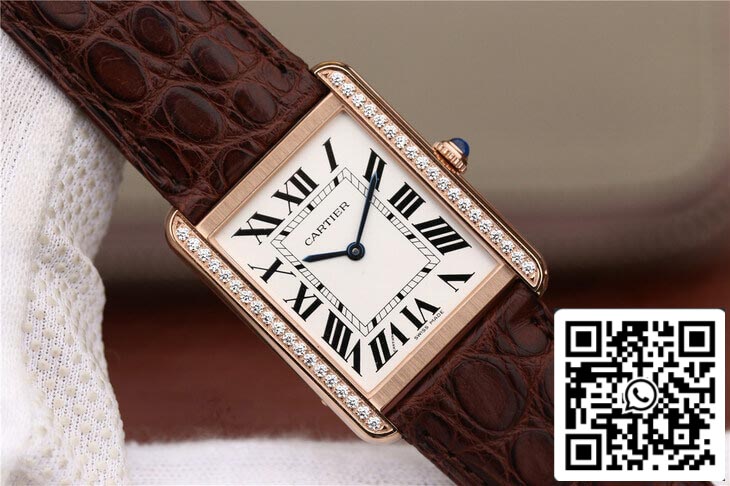 Cartier Tank WT200005 1:1 Best Edition K11 Factory White Dial US Replica Watch