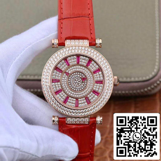 Franck Muller DM Rose Gold Double Mystery Diamond Ruby DM42D2RCD GS Factory 1:1 Best Edition Swiss FM.800 US Replica Watch