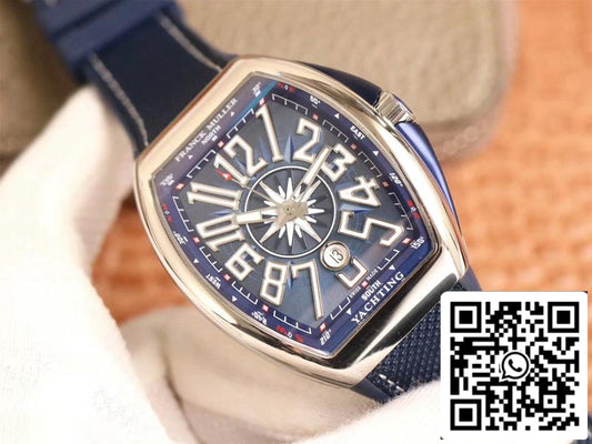 Franck Muller Mens Collection V 45 SC DT AC BL 1:1 Best Edition ZF Factory Blue Dial Swiss ETA9015 US Replica Watch