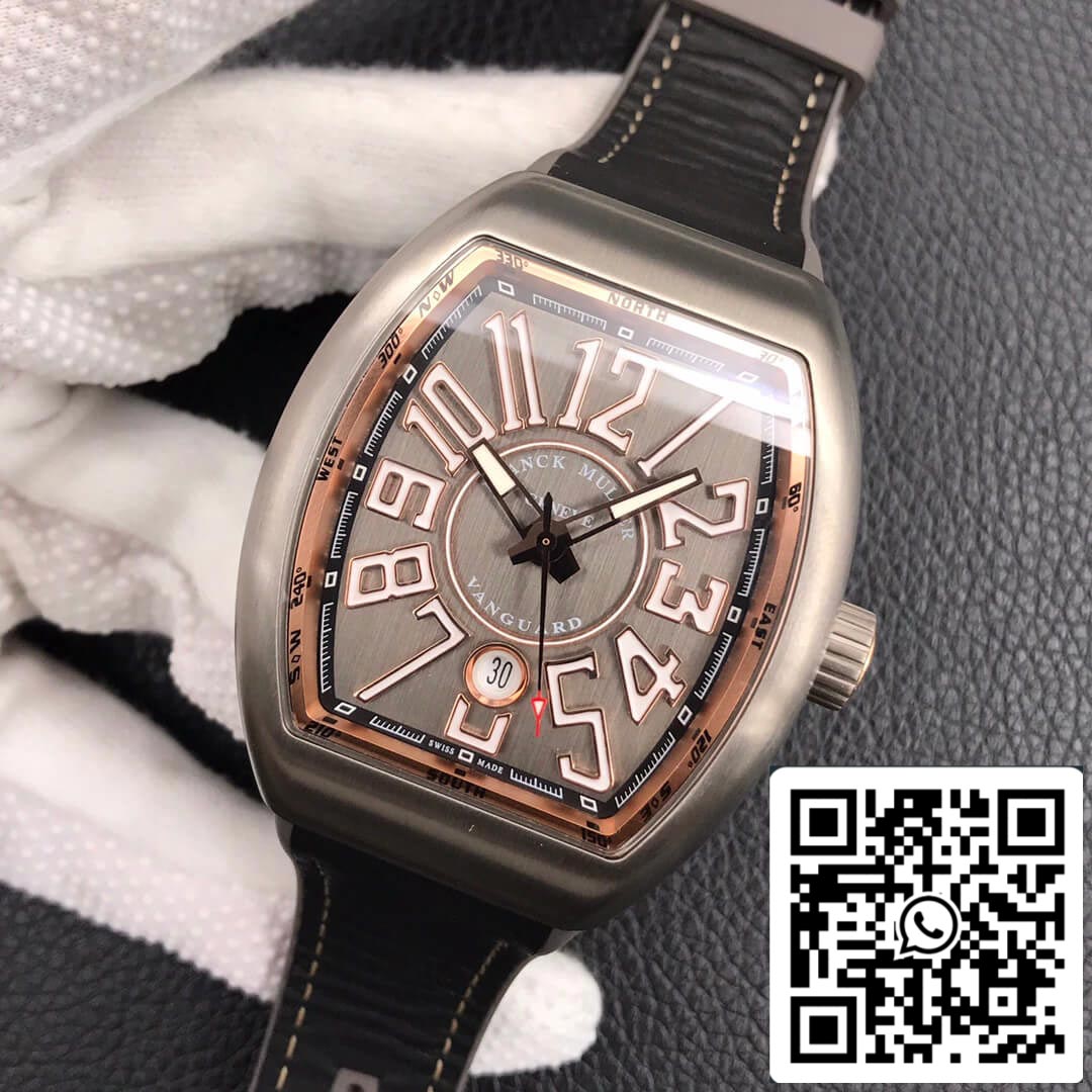 Franck Muller Vanguard V 45 SC DT TT BR 5N 1:1 Best Edition ZF Factory Titanium Metal US Replica Watch