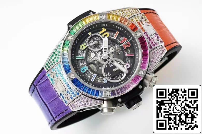 Hublot BIG BANG Unico 411.NX.1117.LR.0999 1:1 Best Edition ZF Factory Rainbow Skeleton Dial US Replica Watch