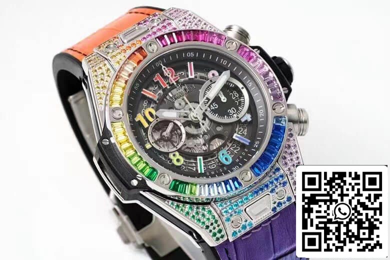 Hublot BIG BANG Unico 411.NX.1117.LR.0999 1:1 Best Edition ZF Factory Rainbow Skeleton Dial US Replica Watch