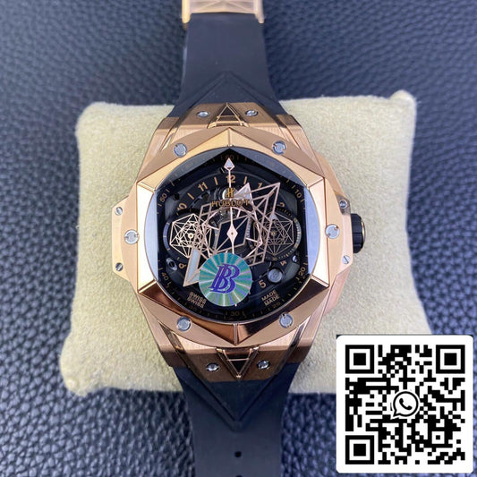 Hublot Big Bang Sang Bleu II 418.OX.1108.RX.MXM19 1:1 Best Edition BB Factory Black Dial US Replica Watch