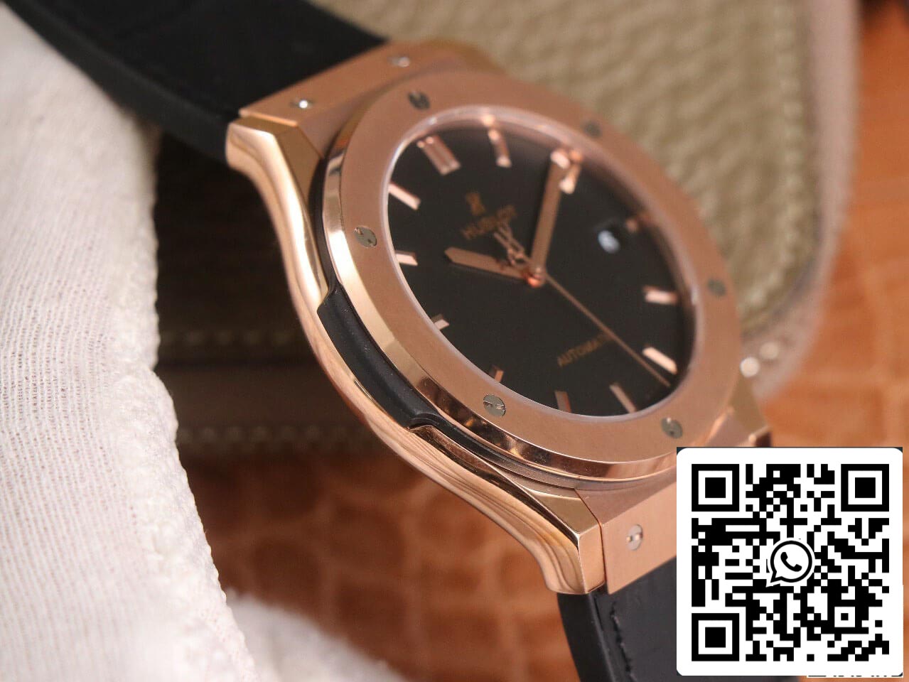 Hublot Classic Fusion 511.OX.1181.LR 1:1 Best Edition WWF Factory Rose Gold Black Dial US Replica Watch