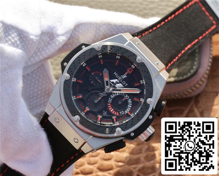 Hublot King Power 703.ZM.1123.NR.FMO10 1:1 Best Edition V6 Factory Black Dial US Replica Watch