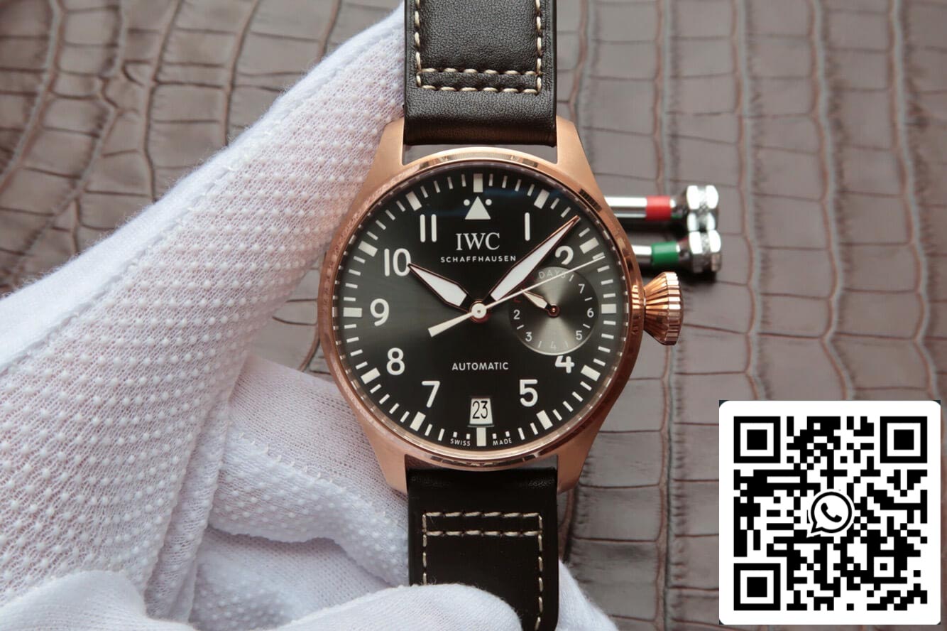 IWC Big Pilot IW500901 1:1 Best Edition ZF Factory Rose Gold Black Dial US Replica Watch