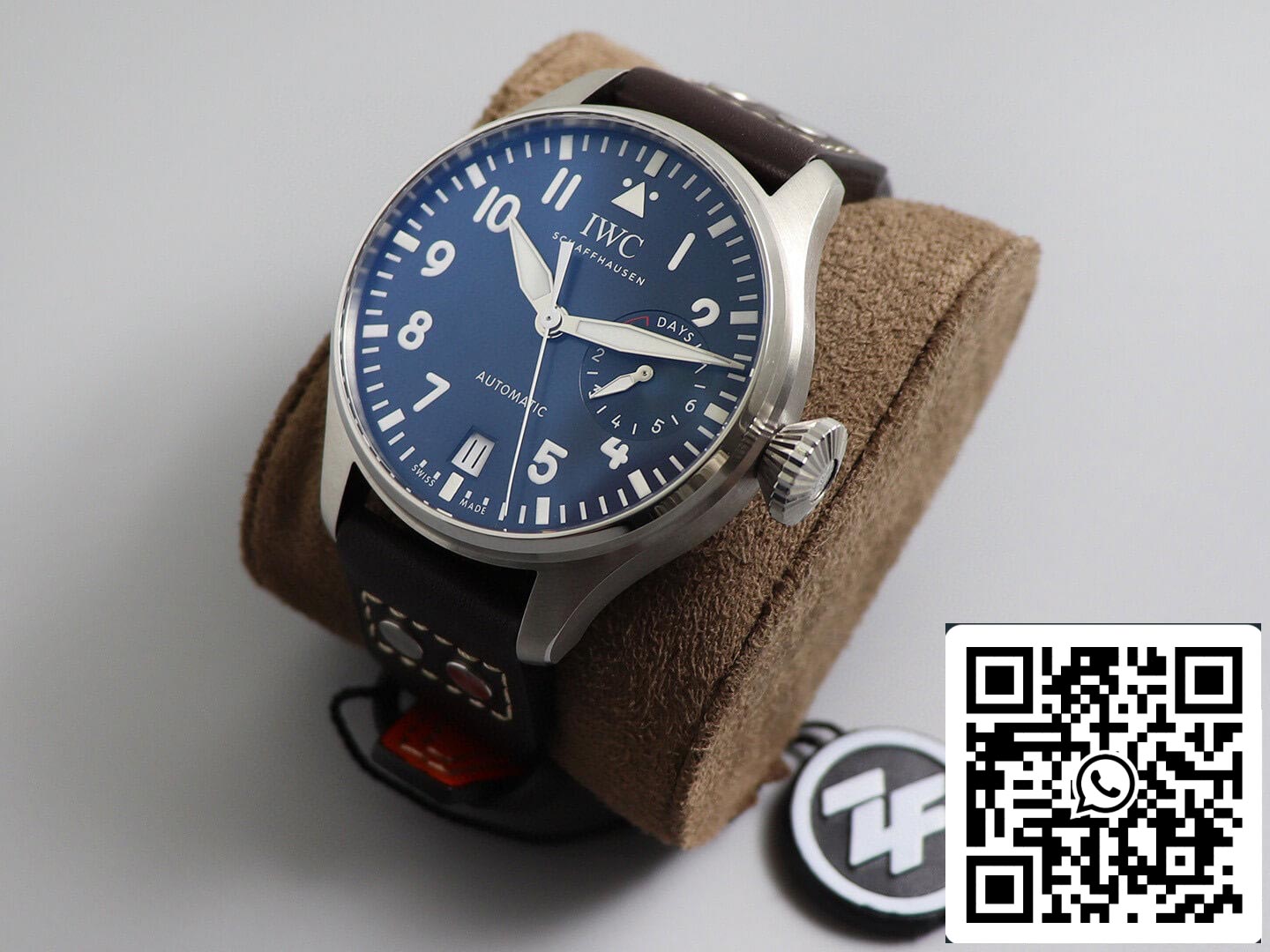 IWC Pilot 46MM 1:1 Best Edition ZF Factory Stainless Steel Black Dial US Replica Watch