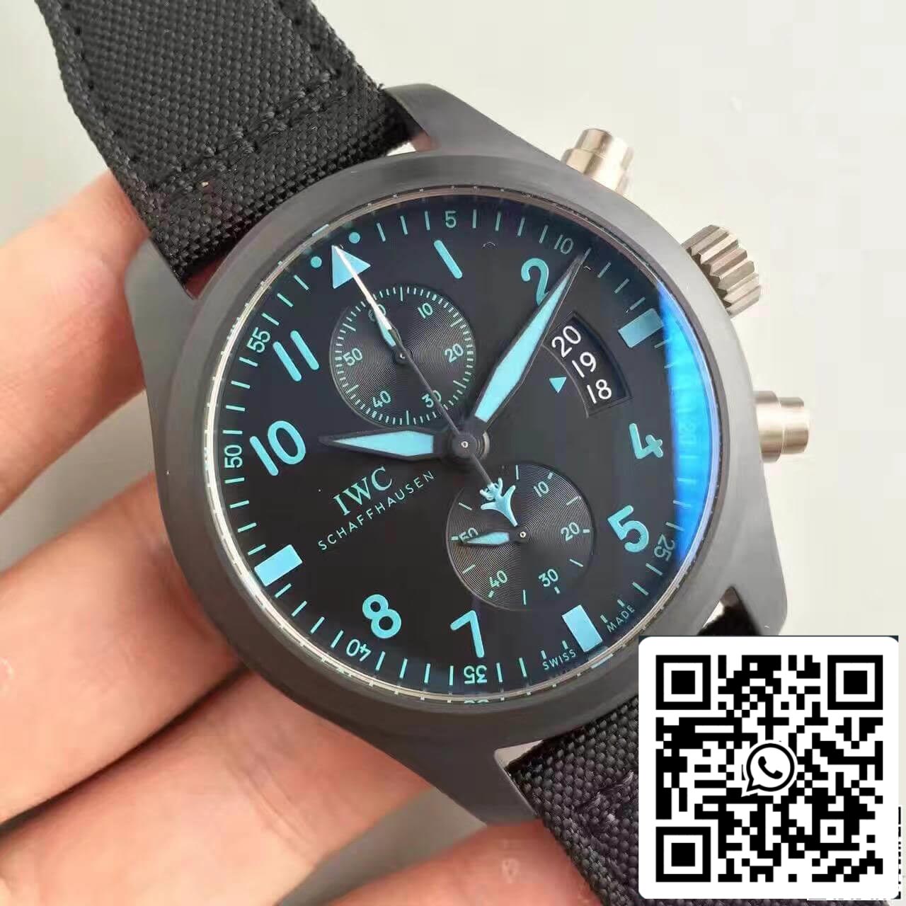 IWC Pilot Chronograph IW388003 ZF Factory 1:1 Best Edition Swiss ETA7750 Black Dial US Replica Watch