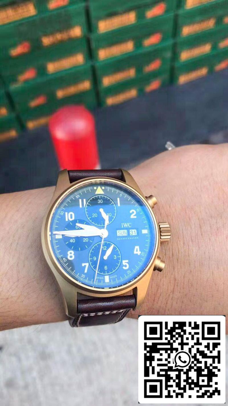 IWC Pilot IW387902 Spitfire Chronograph ZF Factory 1:1 Best Edition Bronze Case Swiss ETA7750 US Replica Watch