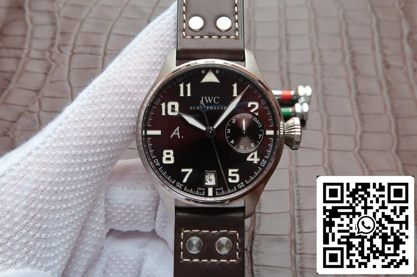 IWC Pilot IW500422 1:1 Best Edition ZF Factory Brown Dial Leather Strap US Replica Watch