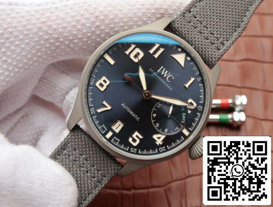 IWC Pilot IW500909 1:1 Best Edition MKS Factory Titanium Ceramic Limited Edition Blue Dial US Replica Watch