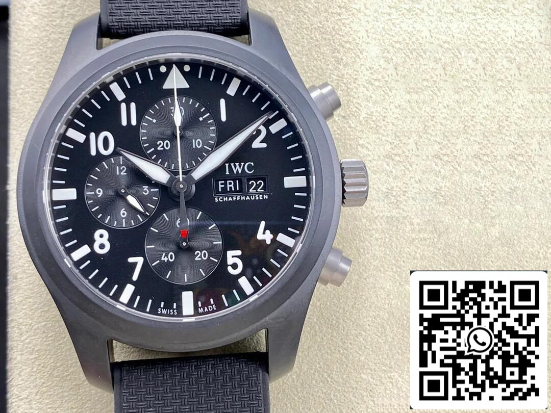 IWC Pilot TOP GUN IW389101 1:1 Best Edition TPS Factory Black Ceramic US Replica Watch