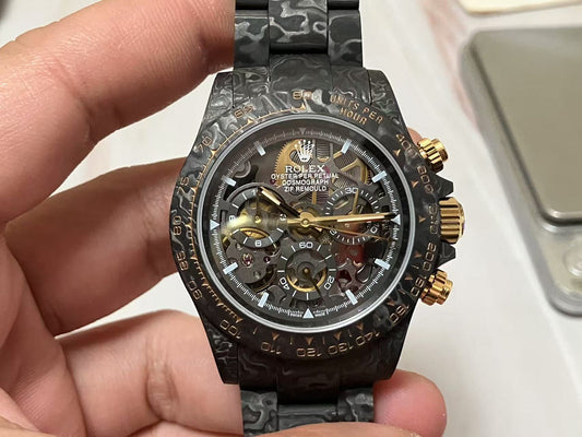 Rolex Daytona Carbon Shadow in Gold  ZIF REMOULD 1:1 Best Clone Custom Watch