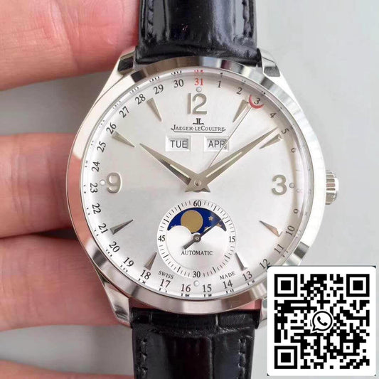 Jaeger-LeCoultre Master Calendar 1558420 OM Factory Men Watches 1:1 Best Edition Swiss ETA866 Silver Dial US Replica Watch