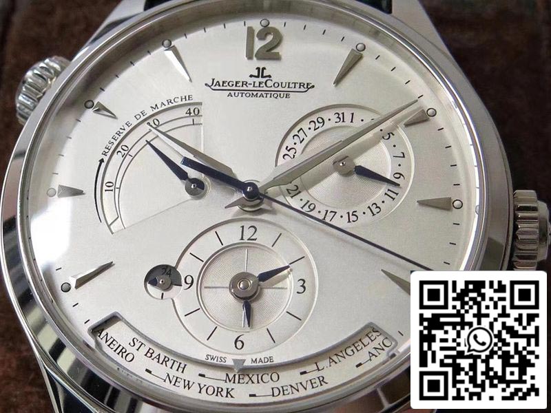 Jaeger-LeCoultre Master Geographic Q1428421 1:1 Best Edition ZF Factory Silver Dial Swiss 939A/1 US Replica Watch