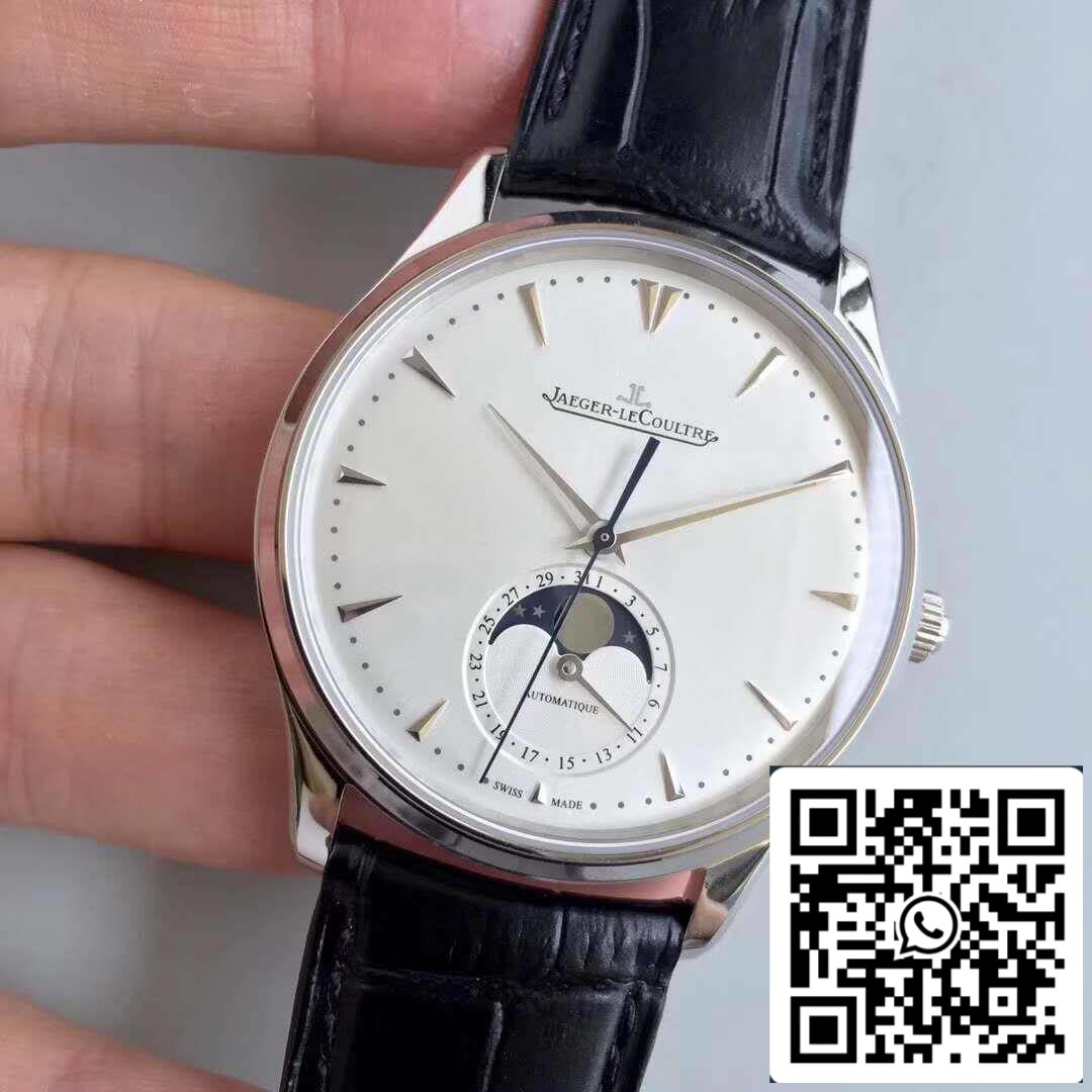 Jaeger-LeCoultre Master Ultra-Thin Q1368420 ZF Factory 1:1 Best Edition Swiss ETA925 Silver Dial Black Leather Strap US Replica Watch