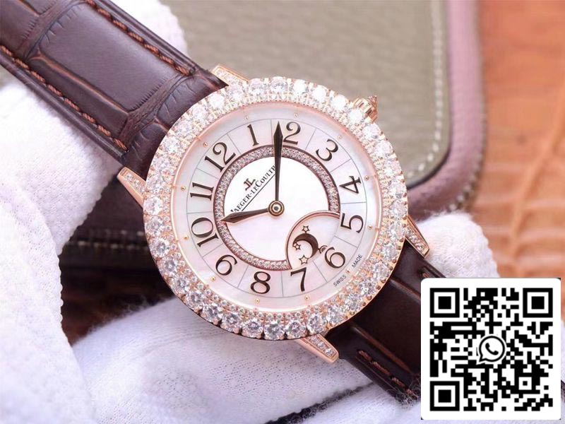 Jaeger LeCoultre Rendez Vous Q3523570 1:1 Best Edition ZF Factory Rose Gold Diamond Swiss ETA925B/1 US Replica Watch