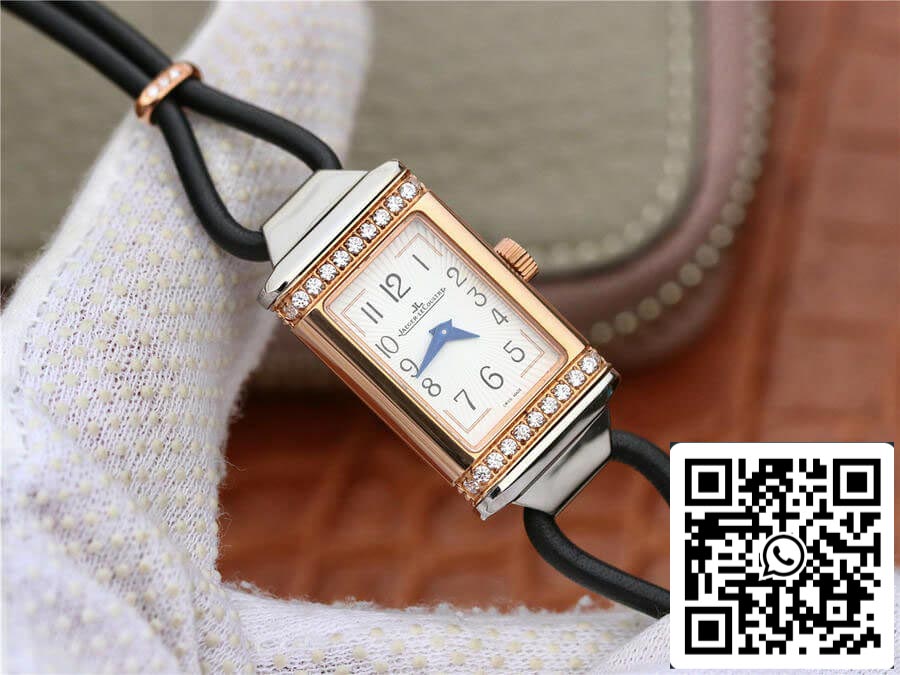 Jaeger LeCoultre Reverso 3264520 1:1 Best Edition MG Factory Rose Gold Diamond US Replica Watch