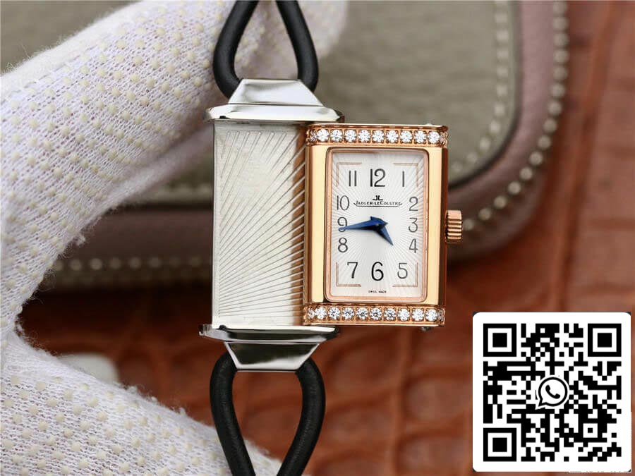 Jaeger LeCoultre Reverso 3264520 1:1 Best Edition MG Factory Rose Gold Diamond US Replica Watch