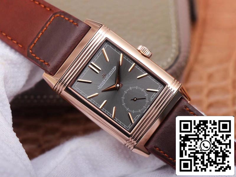 Jaeger LeCoultre Reverso Flip 1:1 Best Edition MG Factory Black Dial Swiss ETA854A/2 US Replica Watch