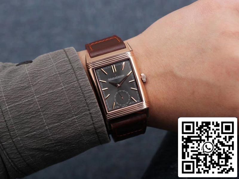 Jaeger LeCoultre Reverso Flip 1:1 Best Edition MG Factory Black Dial Swiss ETA854A/2 US Replica Watch