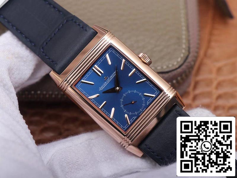 Jaeger LeCoultre Reverso Flip 1:1 Best Edition MG Factory Blue Dial Swiss ETA854A/2 US Replica Watch