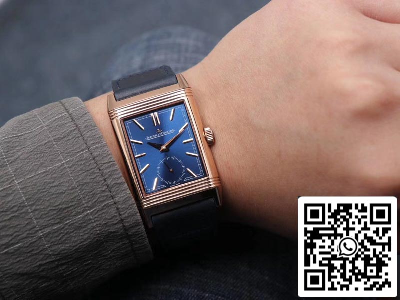 Jaeger LeCoultre Reverso Flip 1:1 Best Edition MG Factory Blue Dial Swiss ETA854A/2 US Replica Watch