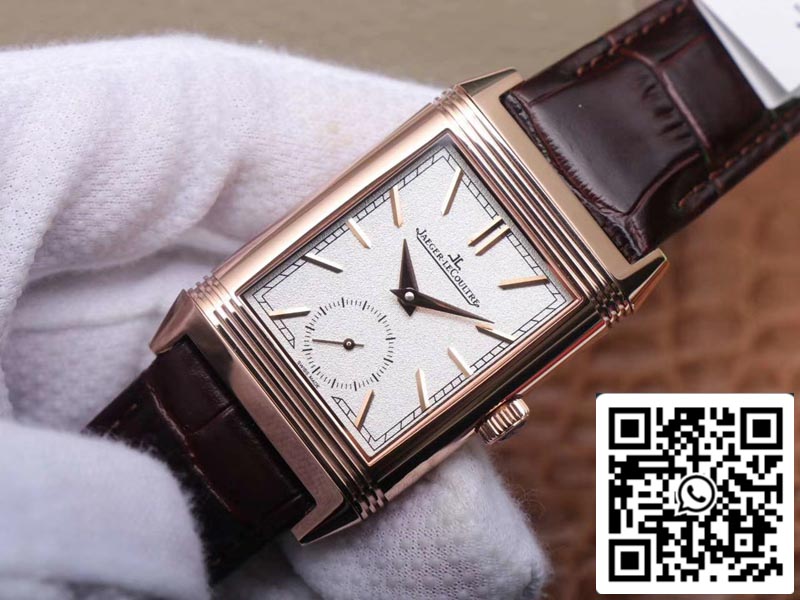 Jaeger LeCoultre Reverso Flip 1:1 Best Edition MG Factory White Dial Swiss ETA854A/2 US Replica Watch