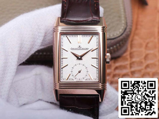 Jaeger LeCoultre Reverso Flip 1:1 Best Edition MG Factory White Dial Swiss ETA854A/2 US Replica Watch