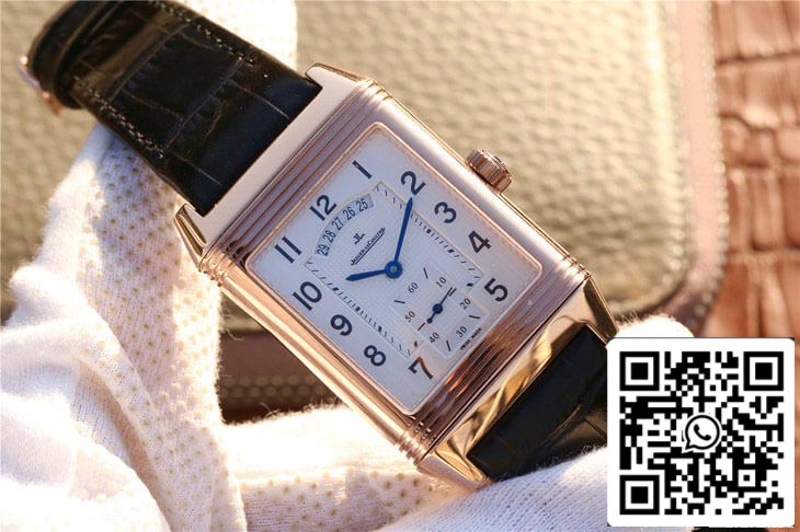 Jaeger LeCoultre Reverso Q2712510 1:1 Best Edition Rose Gold Silver Dial US Replica Watch