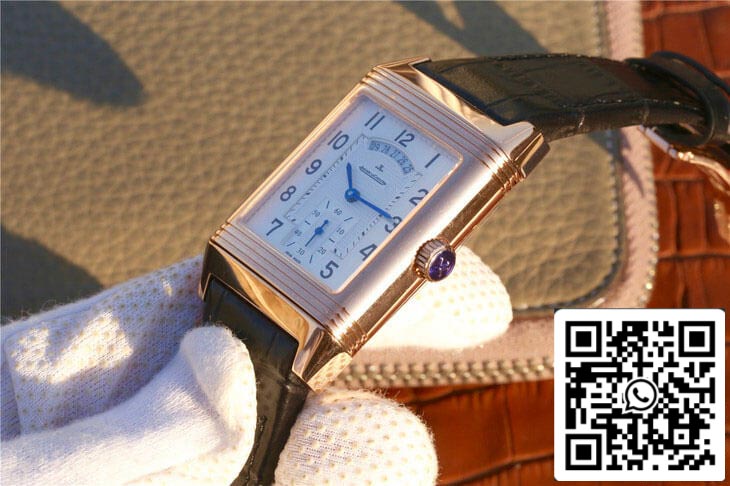 Jaeger LeCoultre Reverso Q2712510 1:1 Best Edition Rose Gold Silver Dial US Replica Watch