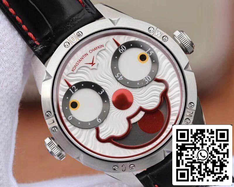 Konstantin Chaykin Joker V2 Version 1:1 Best Edition White Joker Dial Red Inner Bezel Swiss NH35A 24J US Replica Watch