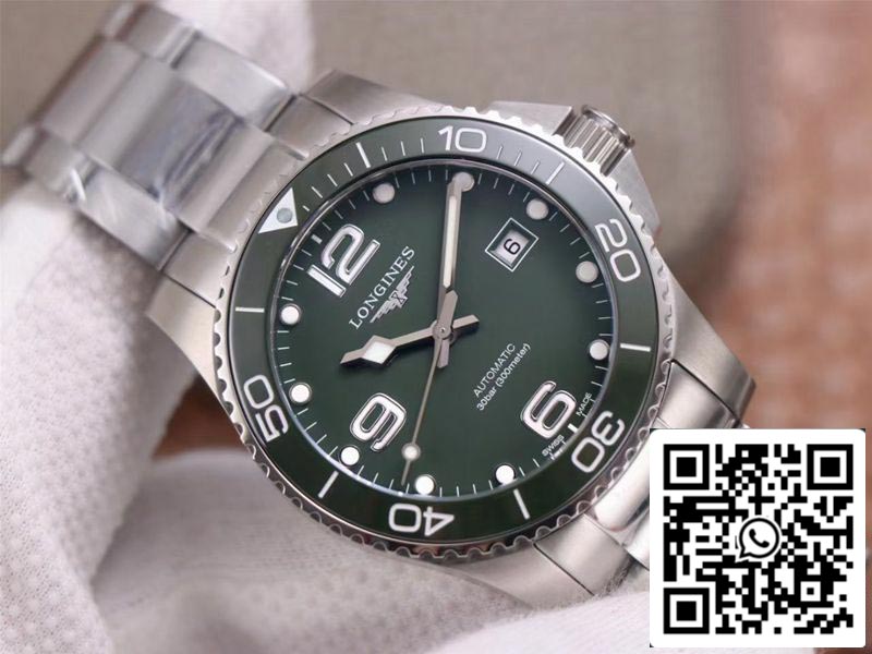 Longines Hydroconquest L3.781.4.06.6 1:1 Best Edition ZF Factory Green Dial Swiss L888.2 US Replica Watch