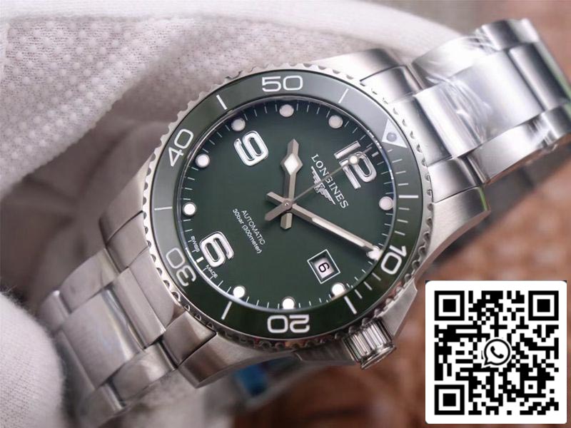 Longines Hydroconquest L3.781.4.06.6 1:1 Best Edition ZF Factory Green Dial Swiss L888.2 US Replica Watch