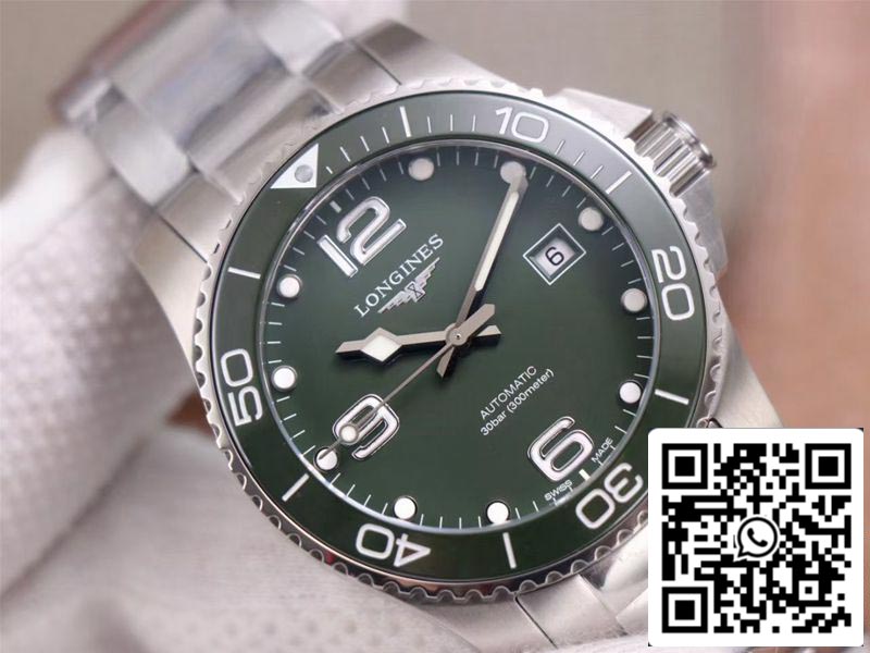 Longines Hydroconquest L3.781.4.06.6 1:1 Best Edition ZF Factory Green Dial Swiss L888.2 US Replica Watch