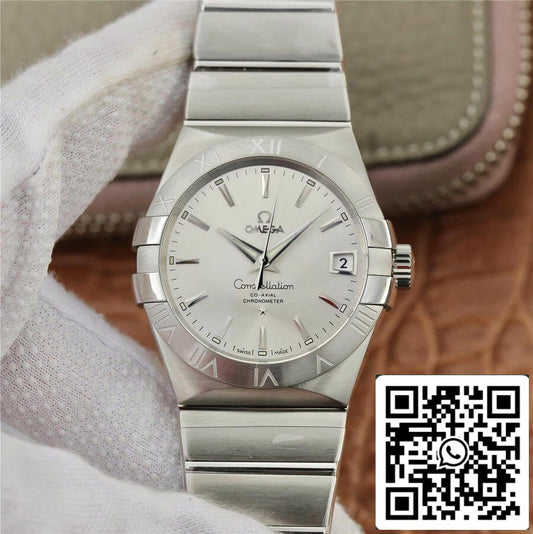 Omega Constellation 123.10.38.21.02.001 1:1 Best Edition VS Factory Silvery White Dial US Replica Watch