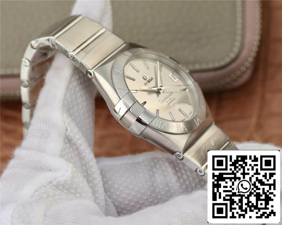 Omega Constellation 123.10.38.21.02.001 1:1 Best Edition VS Factory Silvery White Dial US Replica Watch