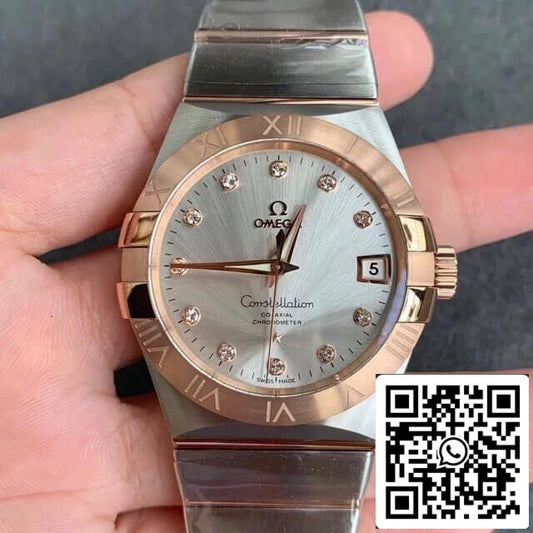 Omega Constellation 123.20.38.21.52.001 1:1 Best Edition VS Factory Silvery White Dial US Replica Watch