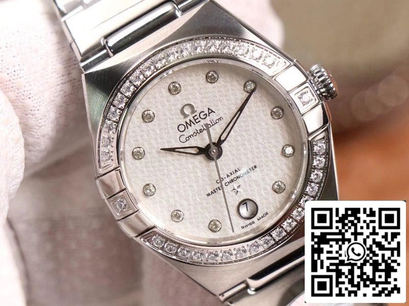 Omega Constellation 131.15.29.20.52.001 1:1 Best Edition 3S Factory V5 Silver Diamond Bezel US Replica Watch