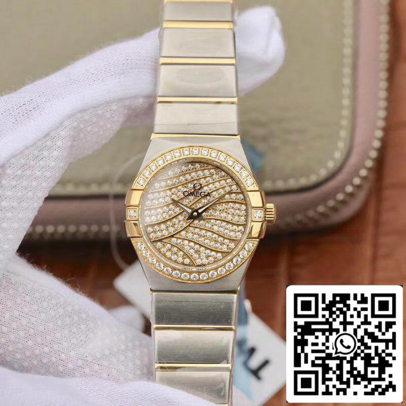 Omega Constellation Quartz Ladies 18K Yellow Gold TW Factory 1:1 Best Edition Swiss Eta Quartz 1376