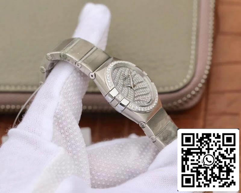 Omega Constellation Quartz Ladies 27mm Diamond Dial TW Factory 1:1 Best Edition Swiss Eta Quartz 1376 US Replica Watch