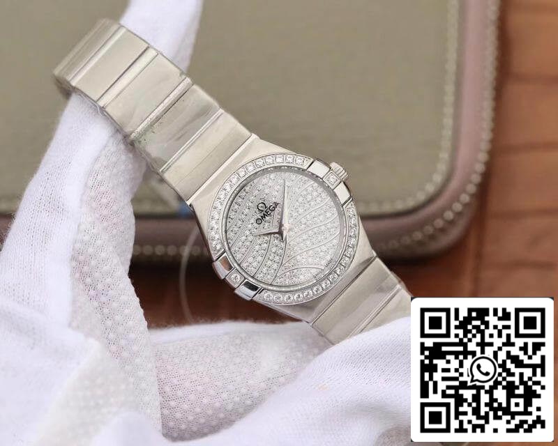 Omega Constellation Quartz Ladies 27mm Diamond Dial TW Factory 1:1 Best Edition Swiss Eta Quartz 1376 US Replica Watch