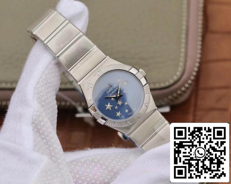 Omega Constellation Quartz Ladies 27mm TW Factory 1:1 Best Edition Swiss Eta Quartz 1376 Blue Dial US Replica Watch