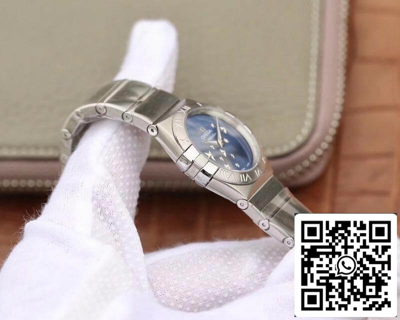 Omega Constellation Quartz Ladies 27mm TW Factory 1:1 Best Edition Swiss Eta Quartz 1376 Blue Dial US Replica Watch