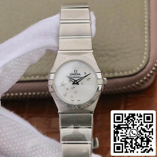 Omega Constellation Quartz Ladies 27mm TW Factory 1:1 Best Edition Swiss Eta Quartz 1376 White Dial US Replica Watch