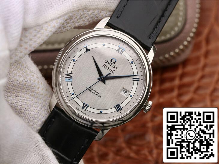 Omega De Ville 424.13.40.20.02.003 1:1 Best Edition MKS Factory Silver Dial US Replica Watch