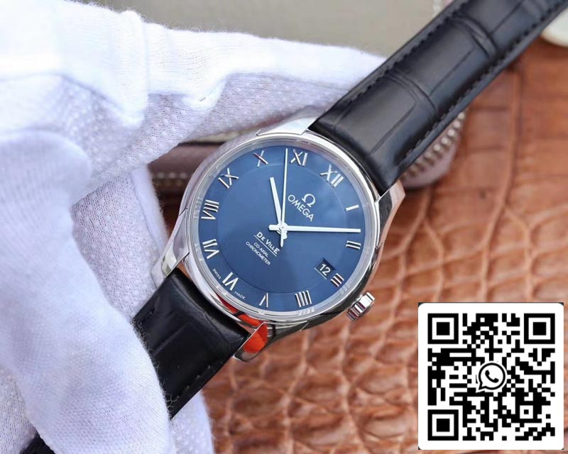 Omega De Ville 431.13.41.21.03.001 1:1 Best Edition VS Factory Blue Dial Swiss ETA8500 US Replica Watch