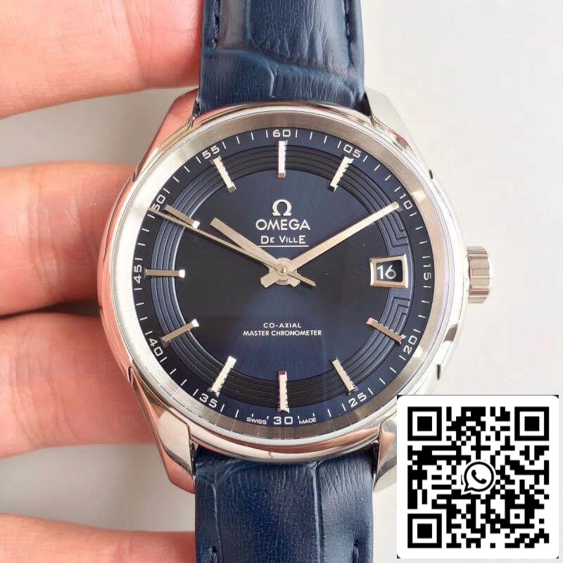 Omega De Ville Hour Vision 431.33.41.21.03.001 3S Factory 1:1 Best Edition Swiss ETA8500 Blue Dial US Replica Watch