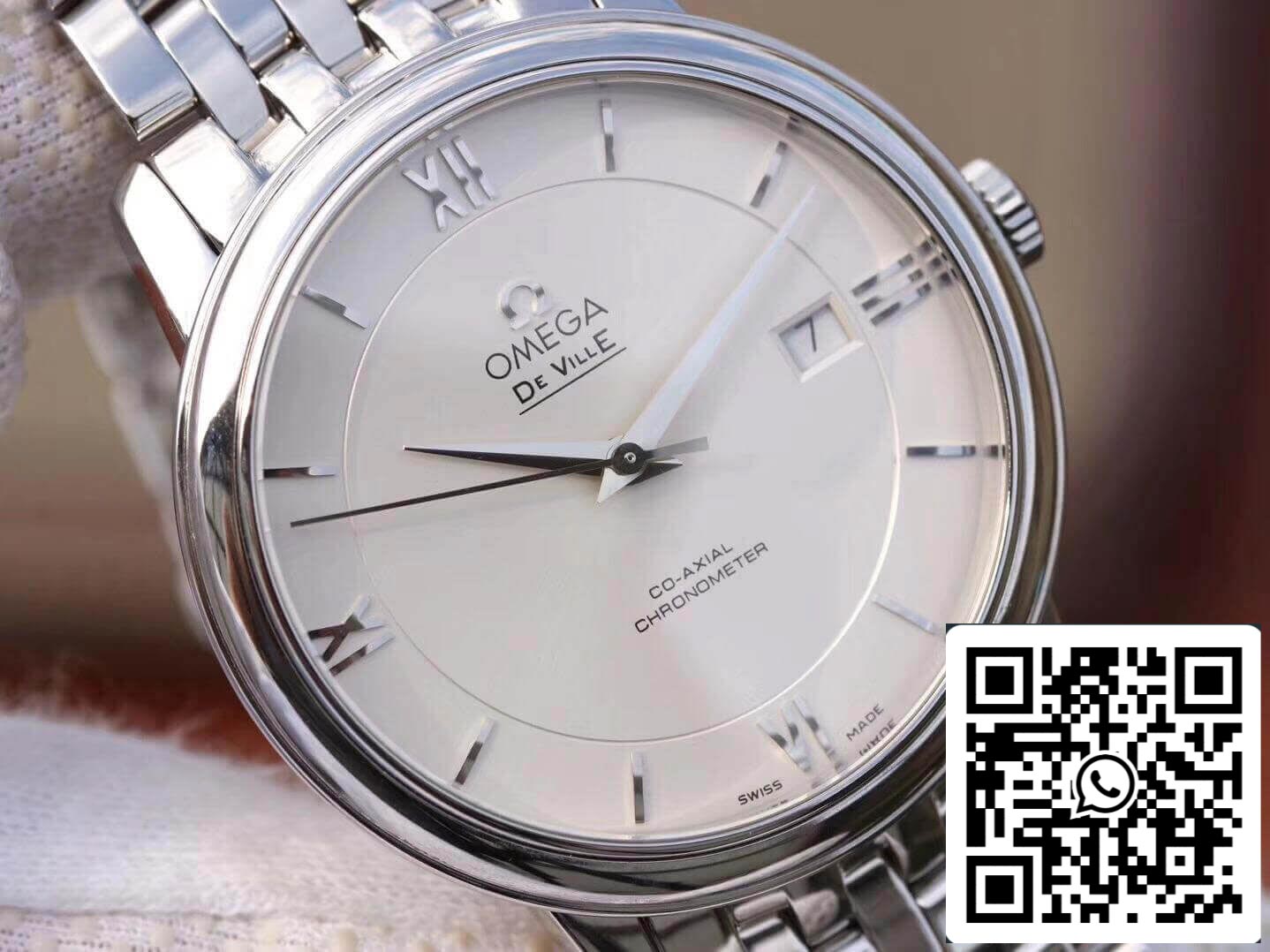 Omega De Ville Prestige 424.10.40.20.02.003 MKS Factory Mechanical Watches 1:1 Best Edition Swiss ETA9015 White Dial US Replica Watch